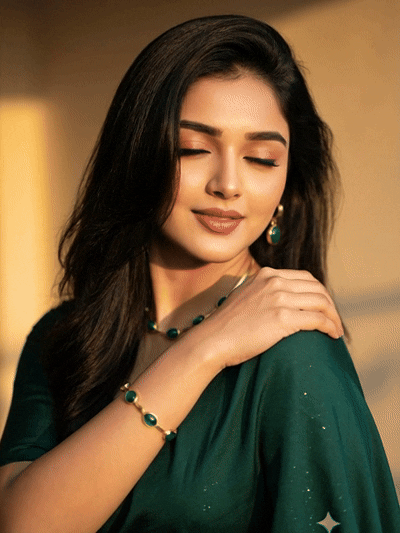 Oval Green Crystal Pendant Necklace Set With Bracelet